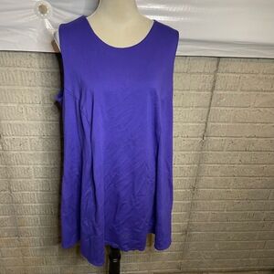 Of Mercer Womens Purple Sleeveless Round Neck Shift‎ Dress Size 20W